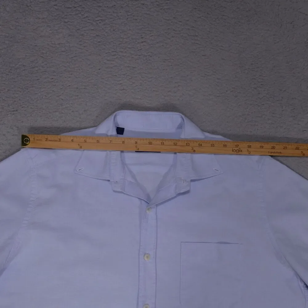 David Donahue Shirt Mens Large Blue Oxford Button Down Long Sleeve